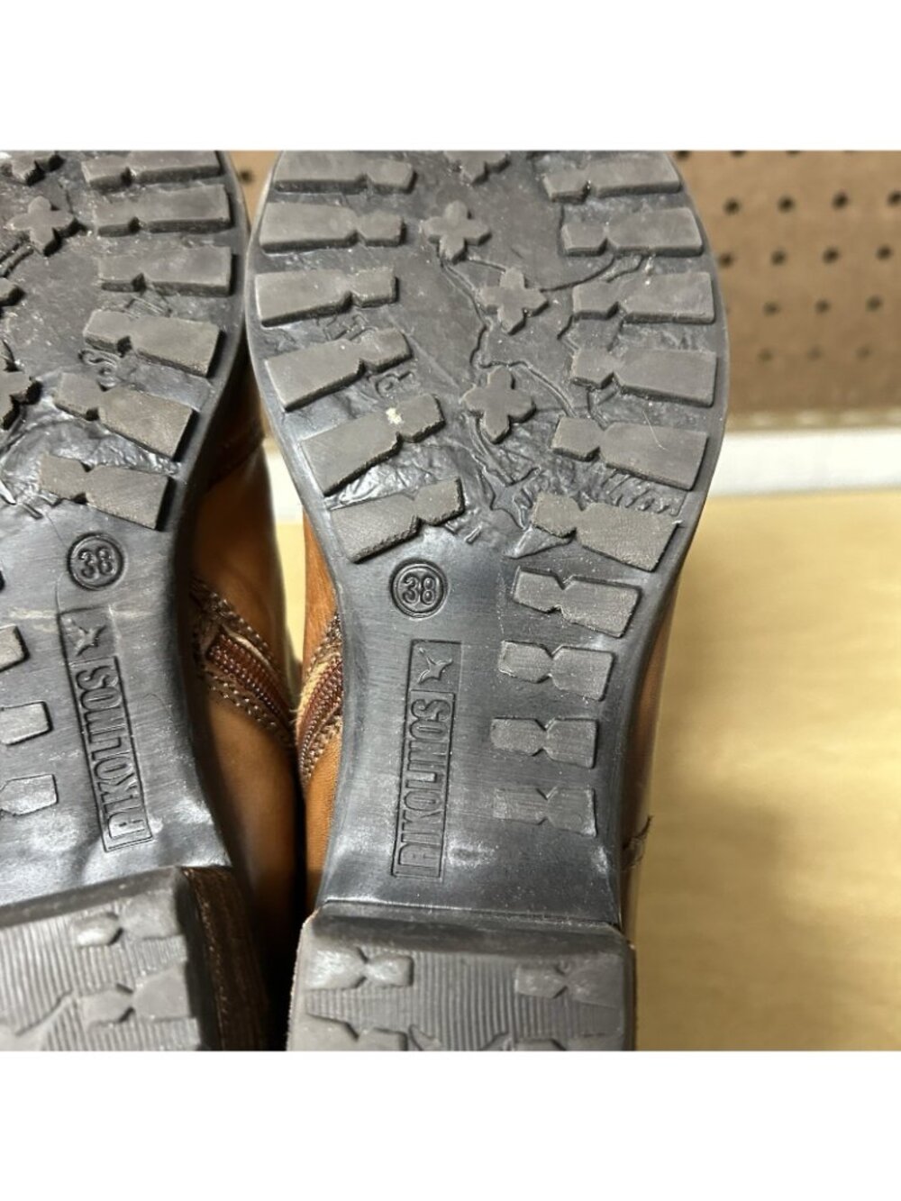 PIKOLINOS Le Mans Brown Leather Boots Size 38 Womens Side Zipper - Picture 9 of 9